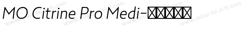 MO Citrine Pro Medi字体转换